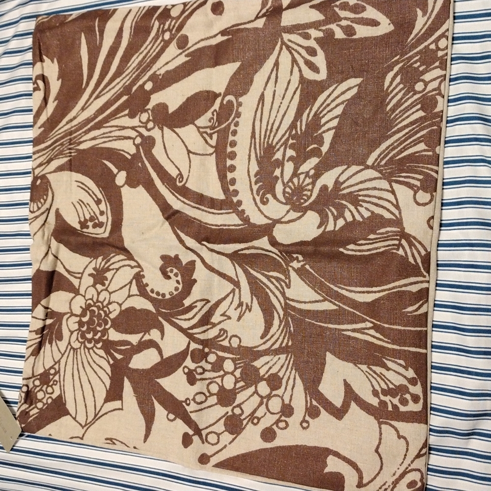 Richard Fisher Magnolia Chocolate Pillow Case New